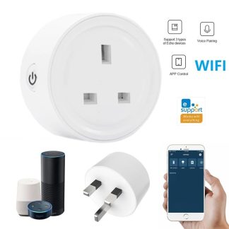 EWelink WIFI UK Plug Prise intelligente Mini interrupteur Prise de commande vocale fonctionne avec Alexa Google Home