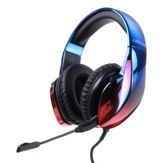 BlitzWolfe AirAux AA-GB3 Casque de jeu filaire 7.1 Son surround 50mm Pilote dynamique Hifi Bass RGB Stunning Light Casque pour ordinateur PC PS3/4 Gamer - Noir