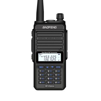 BAOFENG X3-Plus 2800 mah 8 W radio tri-bande talkie-walkie 20 KM emetteur-recepteur UHF / VHF etanche 220 MHz emetteur Radio noir - Prise UE