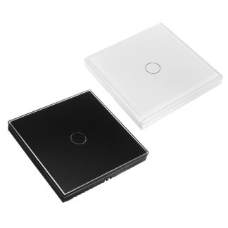 1 Gang 1 Interrupteur Mural Telecommande WIFI Smart Light Touch Pour Amazon Alexa - Prise UK Blanc