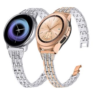 Bakeey Montre en cristal de diamant en acier de 20 mm Bande pour Samsung Montre Galaxy 42 mm - Type A