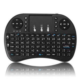 I8 Version en langue thaelandaise 2.4G Wireless Mini Keybaord Touchpad Airmouse - Noir
