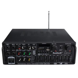 Sunbuck 326BT Bluetooth 1200W 110V US Prise Amplificateur Numerique HIFI-h Stereo Home Cinema Ampli 2 canaux Recepteur MP3 USB SD AUX AV Radio FM avec telecommande