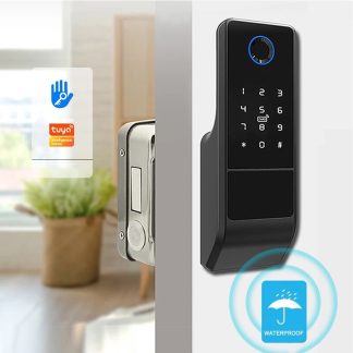 Tuya etanche exterieur intelligent IP65 serrure de porte d'empreintes digitales numerique IC carte jante electronique Motise serrure WiFi bouton - etanche, rf433
