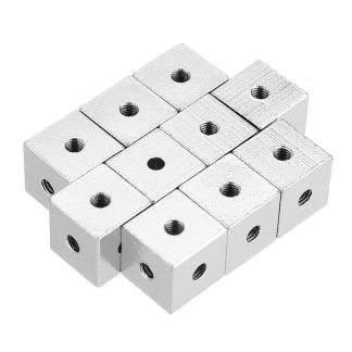 30pcs 10x10x10mm bloc fixe en cuivre e six faces bloc de connexion de plaque d'ecrou e six cetes 10 * 10 * 10 bloc fixe carre