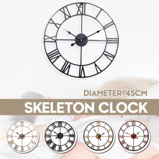 Horloge murale extra large 18 pouces Horloges murales en metal surdimensionnees rustiques vintage - une