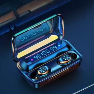 Portable F9-10 TWS bluetooth 5.0 Trois LED Power Display Smart Touch ecouteurs intra-auriculaires etanches avec chargeur