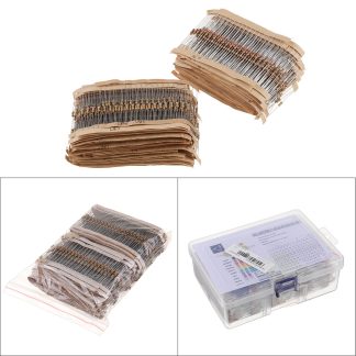 3120pcs 156 valeurs 1 -10M Ohm 1/4W 5% Kit d'assortiment de resistances e film de carbone Composants electroniques - avec boite