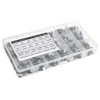 900Pcs 18Valeur NPN / PNP Transistor Set 2N2222 2N3904 2N3906 2N5401 2N5551 A1015 A733 C1815 C945 SS8050 SS8550 S8050 S8550 S9012 S9013 S9014 S9015 S9018