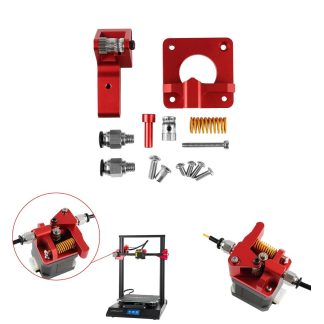 Kit d'extrudeuse e double entraenement e double poulie en aluminium ameliore pour imprimante 3D Creality CR-10/CR-10S/CR-10S Pro/Ender-3/Ender-3 Pro
