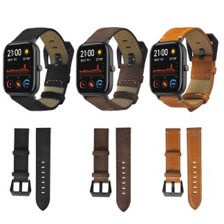 Montre Bakeey 20MM en cuir veritable Bande pour montre intelligente Amazfit GTS - Brun