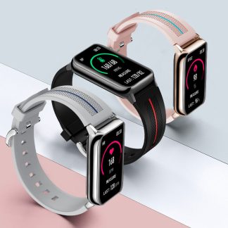 Bakeey H76 1.57 pouces ecran tactile complet BT5.0 frequence cardiaque pression arterielle mesure de l'oxygene traqueur de sante IP68 montre intelligente etanche - Noir