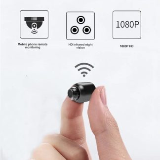 Mini Camera Wifi Sans Fil 1080P Surveillance Securite Vision Nocturne Detection de Mouvement 160 Degres Enregistrement Audio Google Play Camescope Moniteur Bebe Camera IP