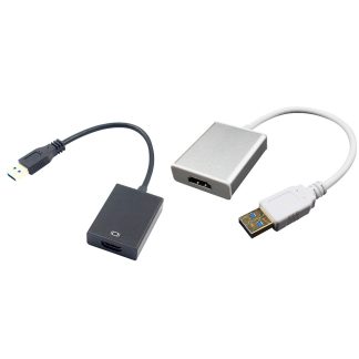 1080P USB 3.0 vers HDMI mele vers femelle ceble de convertisseur adaptateur audio video pour Windows 7/8/10 PC - Blanc