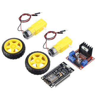 6 pieces roue de pneu en plastique de Robot de voiture intelligente avec moteur e engrenages DC 3-6 V pour moteur Arduino TT + pneus pour bricolage e la maison