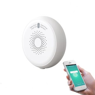 Capteur de detection de fuite de gaz MoesHouse Smart ZB Tuya systeme d'alarme de securite e domicile intelligent Tuya App telecommande - Prise UE