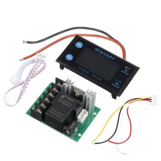 Deek-Robot DK-lcd DC8 ~ 12V LCD 4 Bits LED Voltmetre Numerique Amperemetre Compteur De Puissance DC 0-200V 0-10A 0-2000W Testeur De Courant De Tension Avec Fil - b