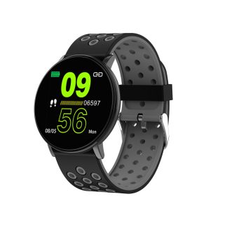 XANESe G101 1.3 '' ecran tactile IPS IP67 Montre intelligente etanche Moniteur de pression arterielle de frequence cardiaque Camera e distance Fitness Sport Bracelet - Bleu