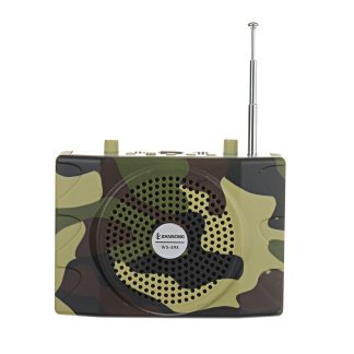 25W Rechargeable Camouflage Chasse Haut-Parleur Son Leurre 100Hz-10KHz Radio FM Lecteur MP3 avec Telecommande pour Guide Touristique De Reunion De Chasse