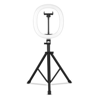 MZ-10 Lampe de remplissage en direct pliante telescopique integree de 10 pouces 3 modes d'eclairage 10 niveaux de luminosite dimmable LED Anneau lumineux pour la photographie de maquillage YouTube Vlog TIK Tok - 10 pouces