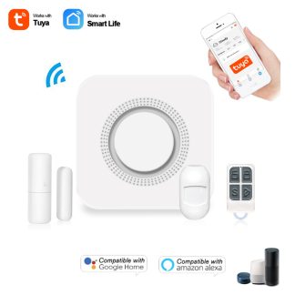Wale Tuya WiFi systeme d'alarme de securite e domicile intelligent sans fil Kit de securite de telecommande e domicile fonctionne avec la vie intelligente