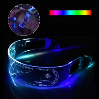 Lunettes e LED EL fil neon fete lumineuses LED lunettes allument des lunettes Rave Costume fete decor DJ lunettes de soleil Halloween decoration