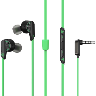 Black Shark 3,5 mm Casque filaire Armature equilibree Double pilotes dynamiques HiFi Deep Bass Gaming ecouteurs intra-auriculaires ecouteurs de sport avec micro - Noir