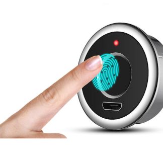 Serrure de tiroir de porte d'armoire d'empreintes digitales Batterie Securite de securite de securite de bureau e domicile de puissance - Dore