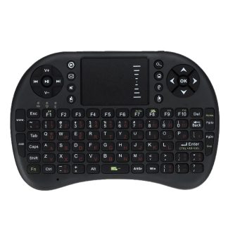 UKB-500-RF 2.4G sans fil allemand anglais Layout Mini clavier Touchpad Air Mouse Airmouse pour TV Box Mini PC - Noir