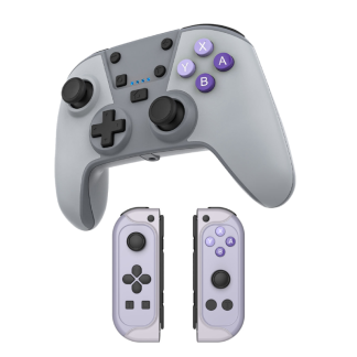 Manette de jeu sans fil JYS-NS205 avec mini manette de jeu gauche et droite pour manette sans fil Nintendo Switch pour Console de jeu Switch Lite - Gris argent