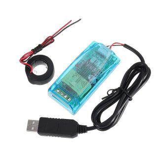 100A + CT ferme + ceble USB PZEM-004T 0-100A boete de communication ca TTL Module serie tension courant frequence d'alimentation Modbus-RTU avec etui