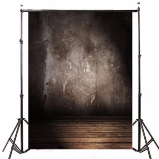 5x7FT Vinyle Retro Gris Mur Fond De Photographie Plancher De Bois Studio Toile de Fond Props