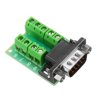 10 pieces tete mele RS232 adaptateur de port serie terminal de virage DB9 connecteur de terminal