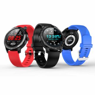 Bakeey L9 ECG moniteur de frequence cardiaque Ultra mince bracelet Fitness Tracker bluetooth contrele de la musique montre intelligente - Bleu