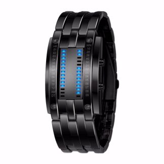 SKMEI W03 Moniteur de sommeil multifonction Date Heure LED Affichage 3ATM Montre intelligente etanche - Noir