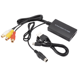 Adaptateur convertisseur YJ AV Audio video vers HDMI avec ceble Convertisseur audio analogique CVBS S-VIDEO (L/R)