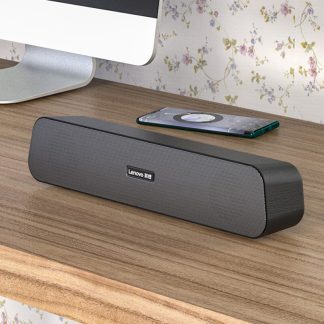 Lenovo BMS09 haut-parleur de bureau stereo musique Surround caisson de basses haut-parleur pour Macbook ordinateur portable portable PC lecteur filaire haut-parleur - Noir