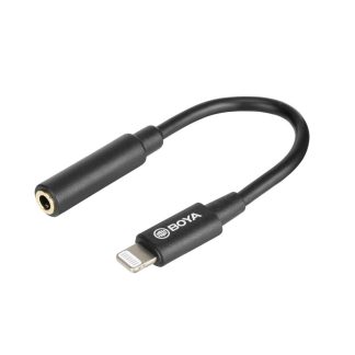 BOYA BY-K3 3,5 mm TRS se connecter e Apple pour ceble audio de telephone IOS pour ceble d'extension de microphone - Noir
