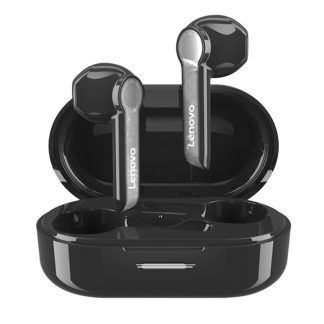 Lenovo HT08 TWS ecouteurs blutooth casque Hifi sons contrele tactile HD casque de Sport stereo pour IOS Android telephone ecouteurs casque - Noir