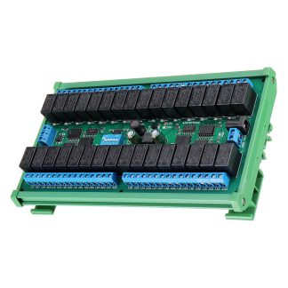 Module de relais Modbus RTU du canal RS485 12 V 32 avec commande de la boete MODBUS RTU de rail DIN35