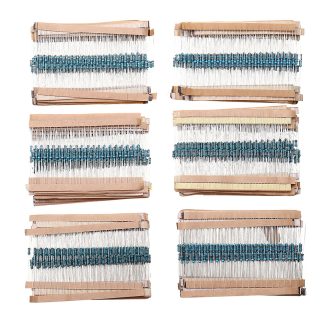 2880 pieces 144 valeur de resistance 1 / 4W resistance e l'anneau cinq couleurs resistance e film metallique paquet 1% precision
