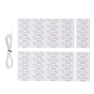 50 pieces 6 V Type d'objectif LED perles de lampe barre de lampe e particules LCD TV TV Projection arriere barre de perle de lampe universelle