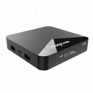 Magicsee N5 Amlogic S905X 2 Go DDR3 16GB 5G WIFI Bluetooth 4.1 4K H.265 Android TV Box avec affichage de l'heure - Royaume-Uni