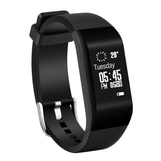 Bakeey R1S 0,96 pouces OLED moniteur de frequence cardiaque podometre Fitness Bracelet intelligent - Violet