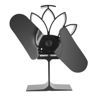 ecologique silencieux alimente par la chaleur de cheminee de fan de poele e bois de lame de 2 - Noir