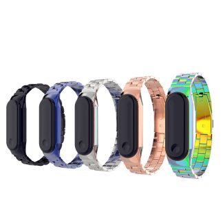 Bakeey Montre en acier inoxydable e sangles metalliques Bande pour Miband 3 - Noir