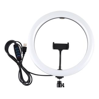 PULUZ PU457B 11,8 pouces 30cm 3200K 6500K 3 modes de temperature de couleur double dimmable LED Anneau lumineux pour Vlogging Selfie Photographie Video avec pince de telephone