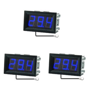 3 pieces 0.56 pouces Mini numerique LCD interieur pratique capteur de temperature metre moniteur thermometre avec ceble 1M -50-120 ? DC 5-12 V
