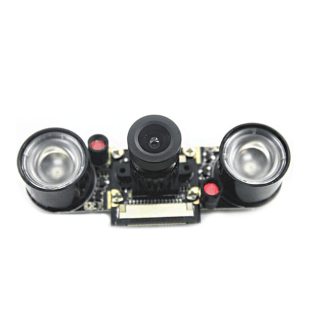 Module de camera Fisheye de Vision nocturne 5MP OV5647 carte de camera reglable focale e 72 e avec 850 IR LED