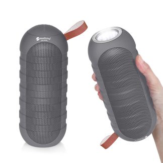 Rixing NR3025L Exterieur Portable Sans Fil Bluetooth 5.0 Lampe De Poche Haut-Parleur Stereo Haut-Parleurs HiFi Support TF - Noir